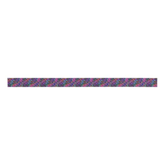 Rainbow Dragon Scales Ribbon Grosgrain Lint (Voorkant)