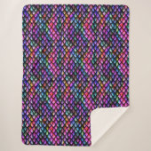 Rainbow Dragon Scales Sherpa Blanket Deken (Voorkant)