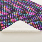 Rainbow Dragon Scales Sherpa Blanket Deken (3/4)