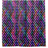 Rainbow Dragon Scales Shower Curtain Douchegordijn (Voorkant)