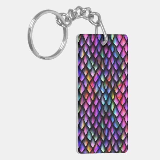Rainbow Dragon Scales Sleutelhanger (Voorkant Links)