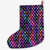 Rainbow Dragon Scales Stocking Grote Kerstsok (Achterkant)