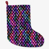 Rainbow Dragon Scales Stocking Grote Kerstsok (Voorkant)