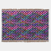 Rainbow Dragon Scales Throw Deken (Voorkant)