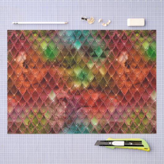 Rainbow Dragon Scales Tissuepapier (Craft)