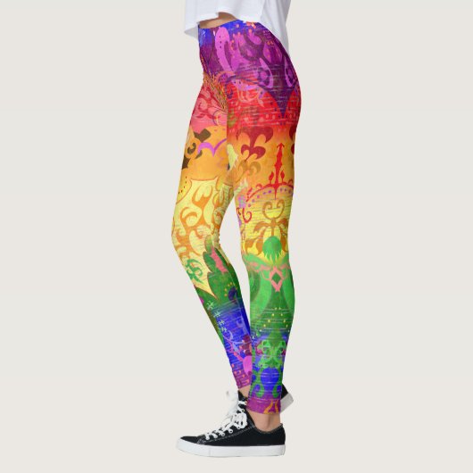 Rainbow Dragon Snake Fantasy Queen Pride Flag Leggings (Links)