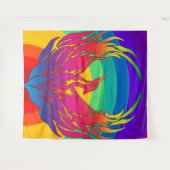 Rainbow Dragon Tapestry Wandkleed (Voorkant (horizontaal))
