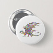 Rainbow Dragon Tribal Tattoo Idea Cadeo Ronde Button 5,7 Cm (Voorkant /achterkant)