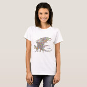 Rainbow Dragon Tribal Tattoo Idea Cadeo T-shirt (Voorkant volledig)