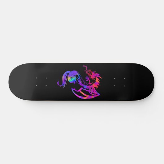 Rainbow Dragon Tribal Tattoo Persoonlijk Skateboard (Horizontaal)