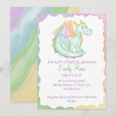 Rainbow Dragon Uitnodiging (Voorkant / Achterkant)
