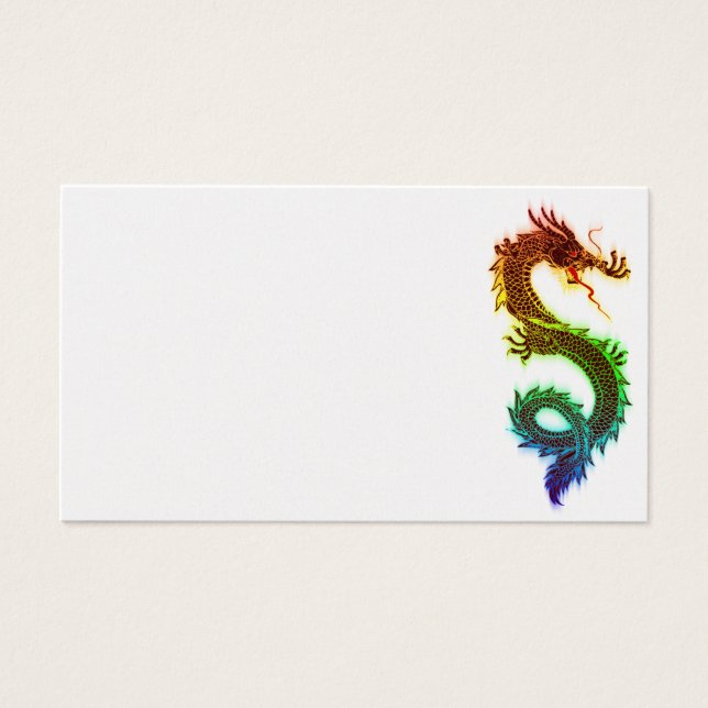 Rainbow_Dragon_Vector_ RAINBOW DRAGON COLORFUL DRA Visitekaartje (Voorkant)