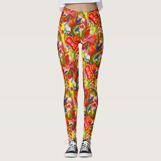 Rainbow Dragon Yoga Pants Runing Leggings (Voorkant)