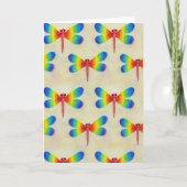 Rainbow Dragonfly Blank Groet Kaart (Voorkant)