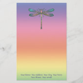Rainbow Dragonfly Briefpapier (Voorkant)