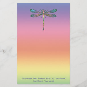 Rainbow Dragonfly Briefpapier
