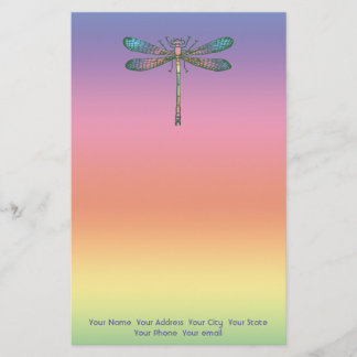 Rainbow Dragonfly Briefpapier
