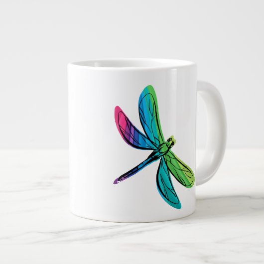 Rainbow Dragonfly Grote Koffiekop (Voorkant rechts)
