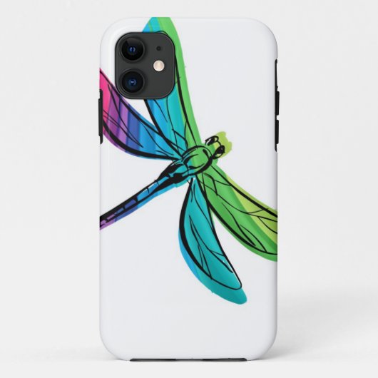 Rainbow Dragonfly Hoesje-Mate iPhone Case (Achterkant)