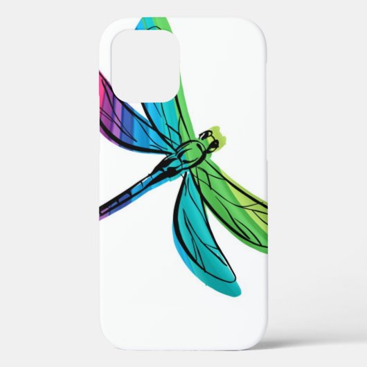 Rainbow Dragonfly Hoesje-Mate iPhone Case (Achterkant)