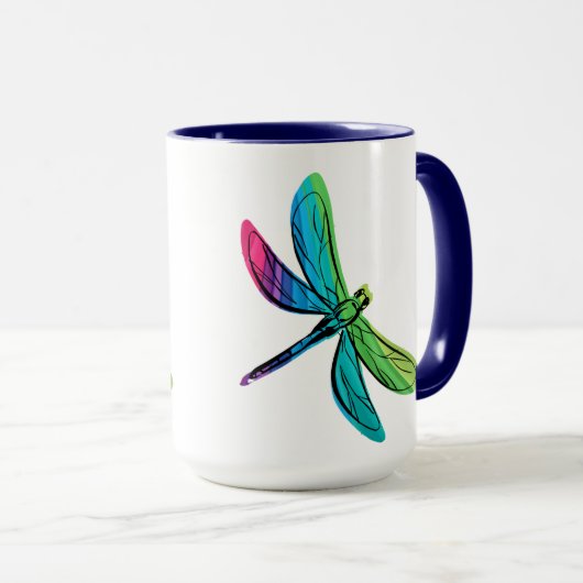 Rainbow Dragonfly Mok (Voorkant rechts)