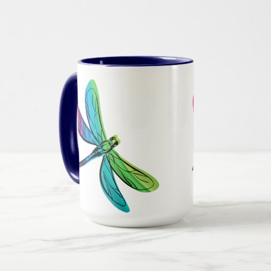 Rainbow Dragonfly Mok (Voorkant links)