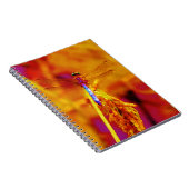 Rainbow Dragonfly op amber en fuschia Notitieboek (Rechterzijde)