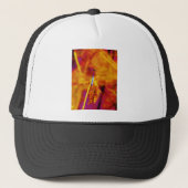 Rainbow Dragonfly op amber en fuschia Trucker Pet (Voorkant)