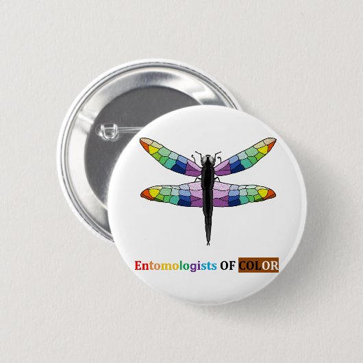 Rainbow Dragonfly Ronde Button 5,7 Cm (Voorkant /achterkant)