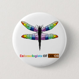 Rainbow Dragonfly Ronde Button 5,7 Cm