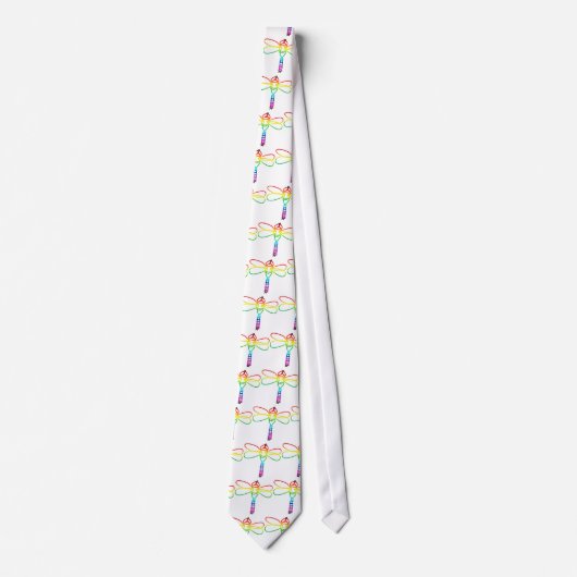 Rainbow Dragonfly-Stropdas Stropdas (Voorkant)