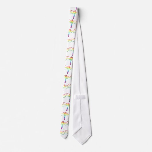 Rainbow Dragonfly-Stropdas Stropdas (Achterkant)