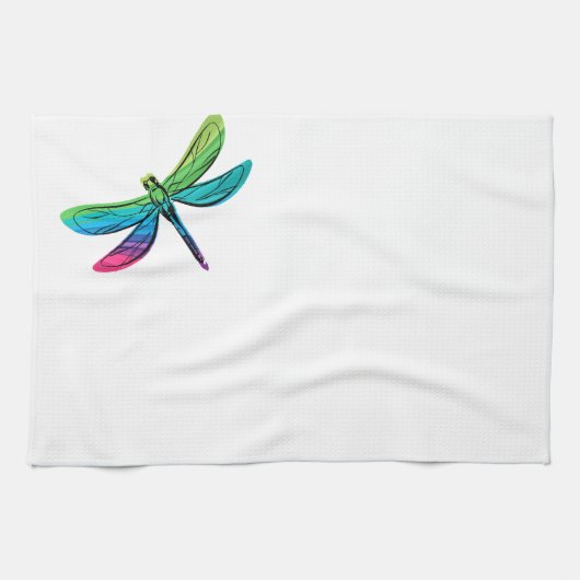 Rainbow Dragonfly Theedoek (Horizontaal)
