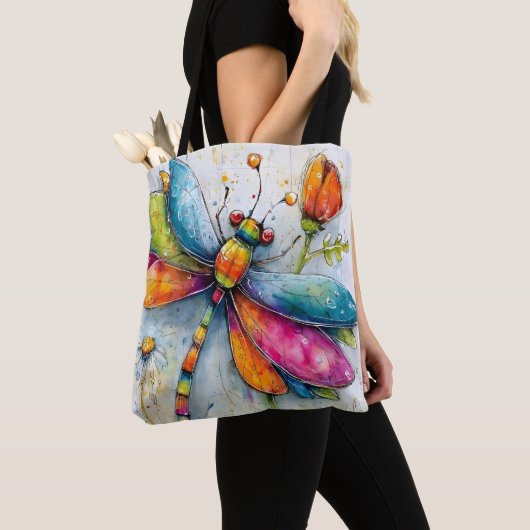Rainbow Dragonfly Tote Bag (Dichtbij)