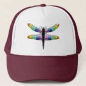Rainbow Dragonfly Trucker Pet (Voorkant)