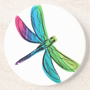 Rainbow Dragonfly Zandsteen Onderzetter