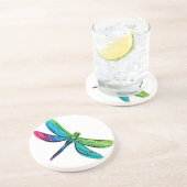 Rainbow Dragonfly Zandsteen Onderzetter (Zijkant)