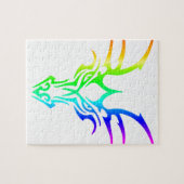 Rainbow Dragon's hoofd Legpuzzel (Horizontaal)