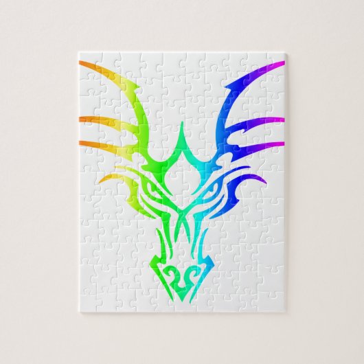 Rainbow Dragon's hoofd Legpuzzel (Verticaal)