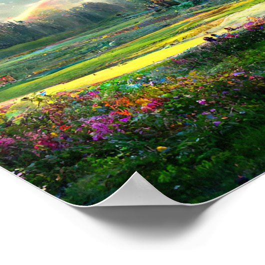 Rainbow Dream Beloofd Land Meadow Poster (Hoek)