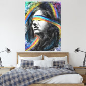 Rainbow Dream Canvas Print - schilderen (Insitu (Slaapkamer))