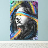 Rainbow Dream Canvas Print - schilderen (Insitu (Houten vloer))