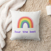 Rainbow Dreams Decorative Pillow – Pastel Stripes Kussen (Deken)