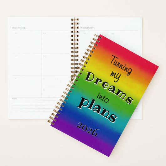 Rainbow Dreams into Plans Personal Planner (Display)