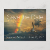 Rainbow Dreams Modern Save the Date Aankondigingskaart (Voorkant)