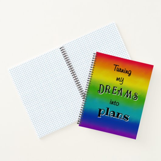 Rainbow Dreams plans Customize Notebook Journal Notitieboek (Binnen)