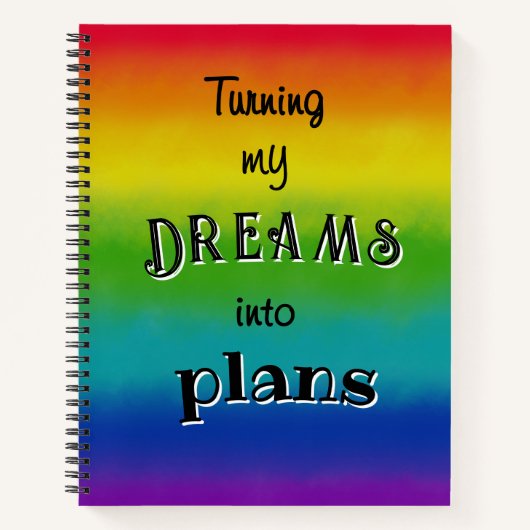 Rainbow Dreams plans Customize Notebook Journal Notitieboek (Voorkant)