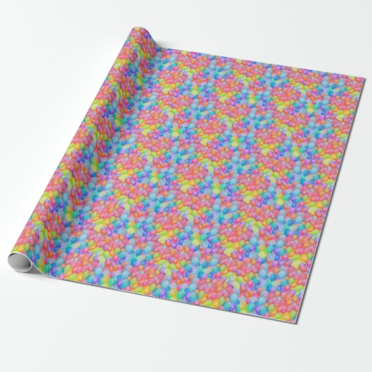 Rainbow Dreams: Waterverf ballonkunst Cadeaupapier (Uitgerold)