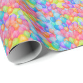Rainbow Dreams: Waterverf ballonkunst Cadeaupapier (Rol Hoek)