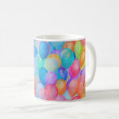 Rainbow Dreams: Waterverf ballonkunst Koffiemok (Voorkant rechts)